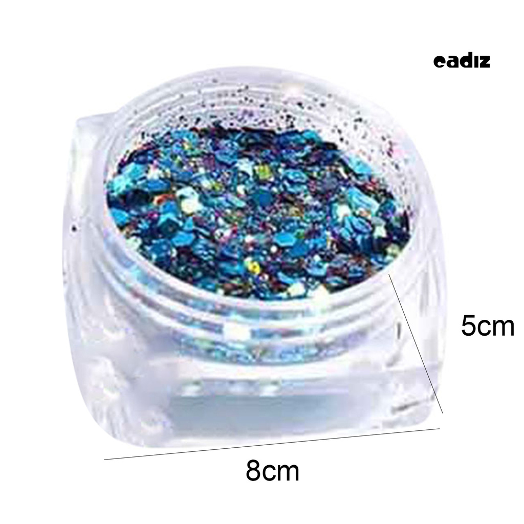 Bộ 6 Hộp Kim Sa Lấp Lánh Trang Trí Móng Tay Tiện Dụng