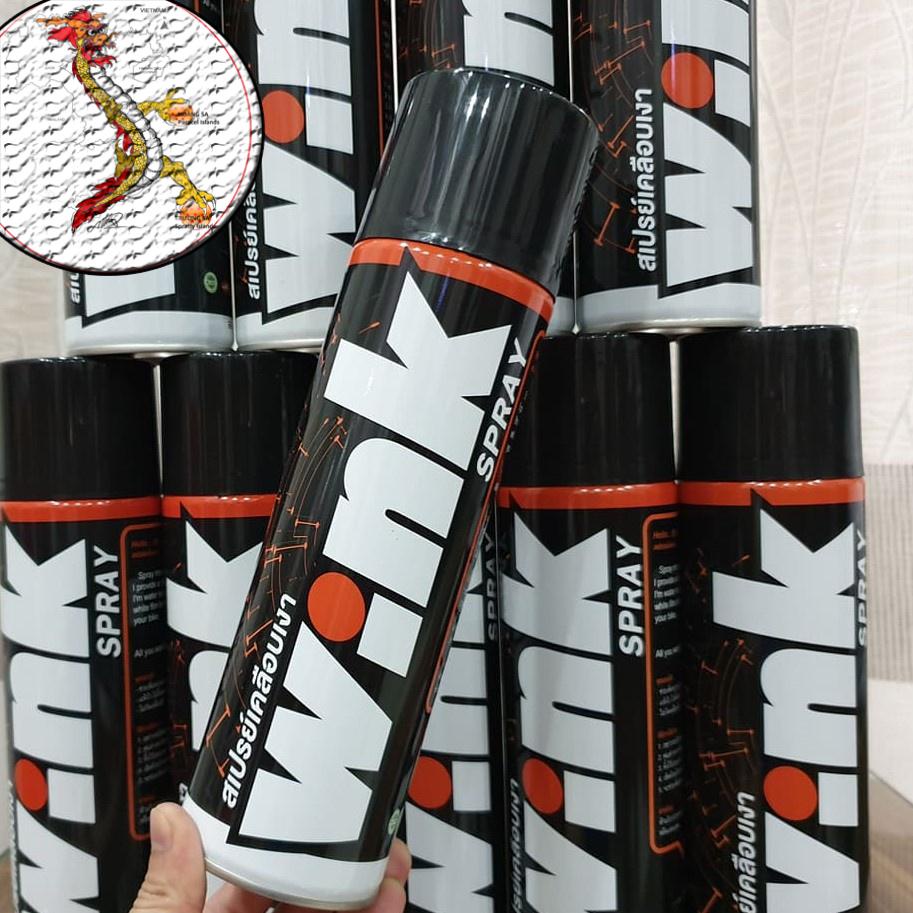 Chai Xịt Làm Bóng Dàn Áo Lube71 WINK 600ml, chai dưỡng sơn bóng Wink giúp đáng bóng dàn áo xe hiệu quả