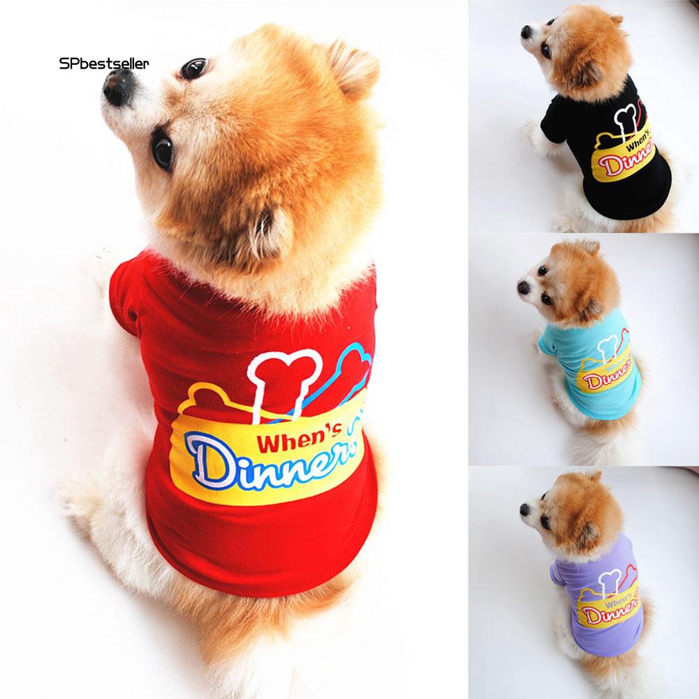 Áo in chữ/hình khúc xương đáng yêu dành cho thú cưng