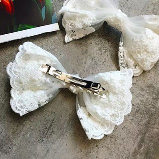 Kẹp tóc nơ ren tiểu thư Hàn Quốc