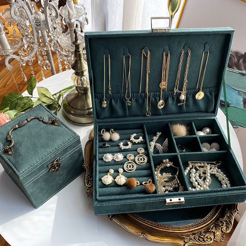 Hộp trang sức cao cấp flannel lớn và nhỏ_M1016