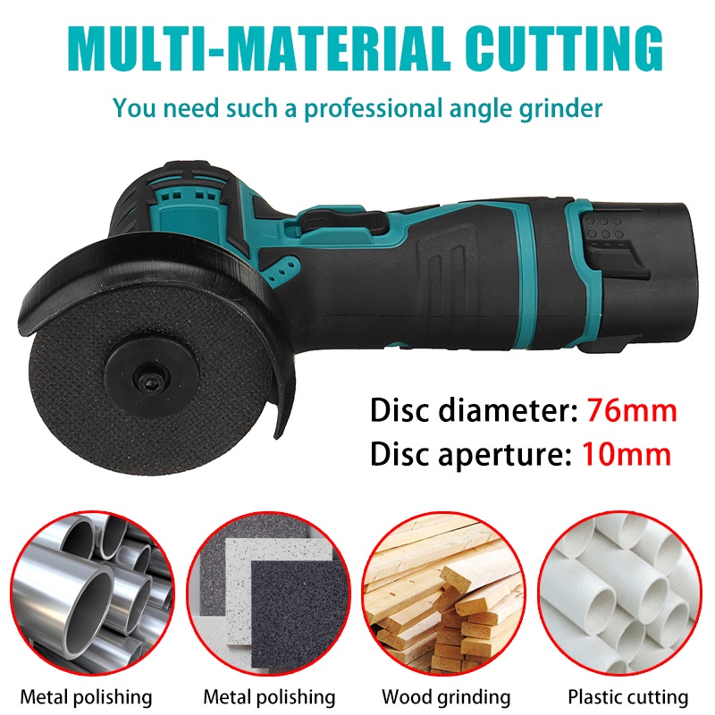 Máy mài góc không chổi than 20000rpm máy đánh bóng không dây mini máy mài cắt kim cương 18vf 2300w