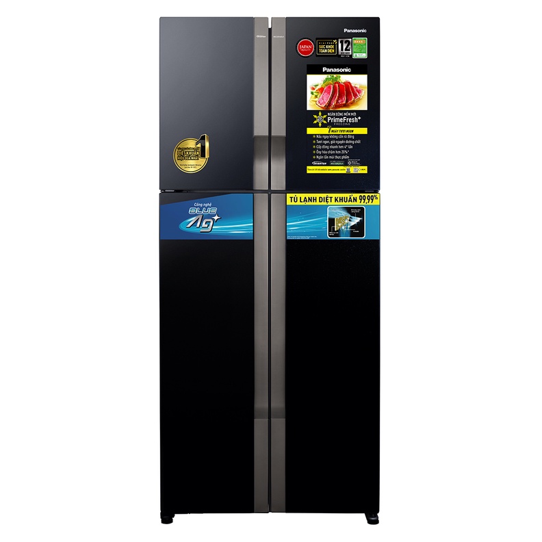 Tủ lạnh Panasonic Inverter 550 lít NR-DZ601VGKV - Ngăn trữ đông thịt tinh thể bạc Ag, Ngăn đông mềm, Miễn phí giao HCM.