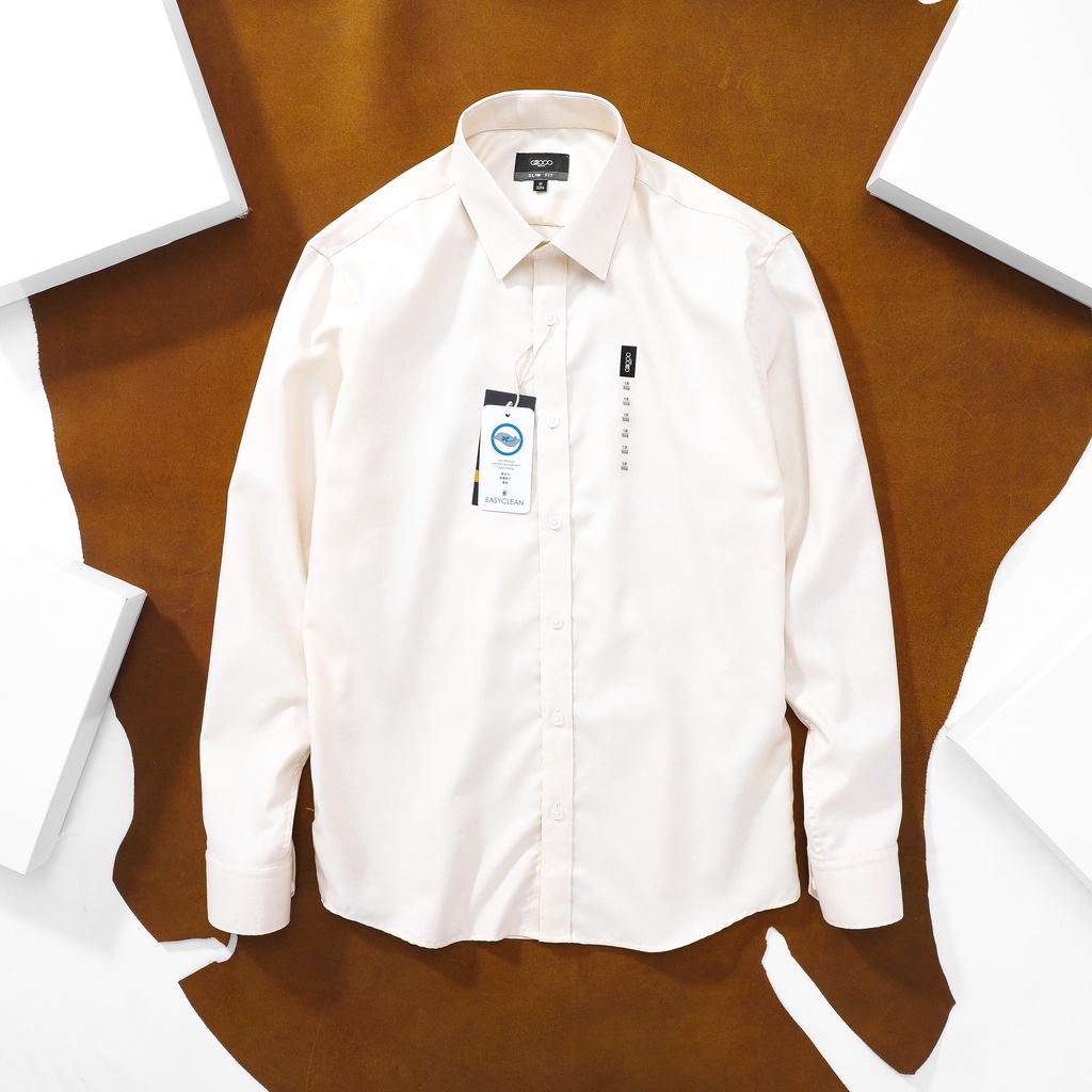Áo sơ mi nam dài tay chất vải dệt hạt xịn, form slim fit tôn dáng 8871