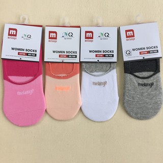 Tất/Vớ Hài Lười Nữ Cao Cấp Melange Cổ Cao Sợi Cotton Thấm Hút Mồ Hôi, Khử Mùi MC0206