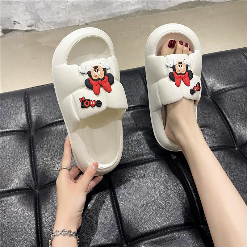 PHOM NHỎ Dép Bánh Mì Nữ Mickey Nhẹ Êm Chân Cực Hot