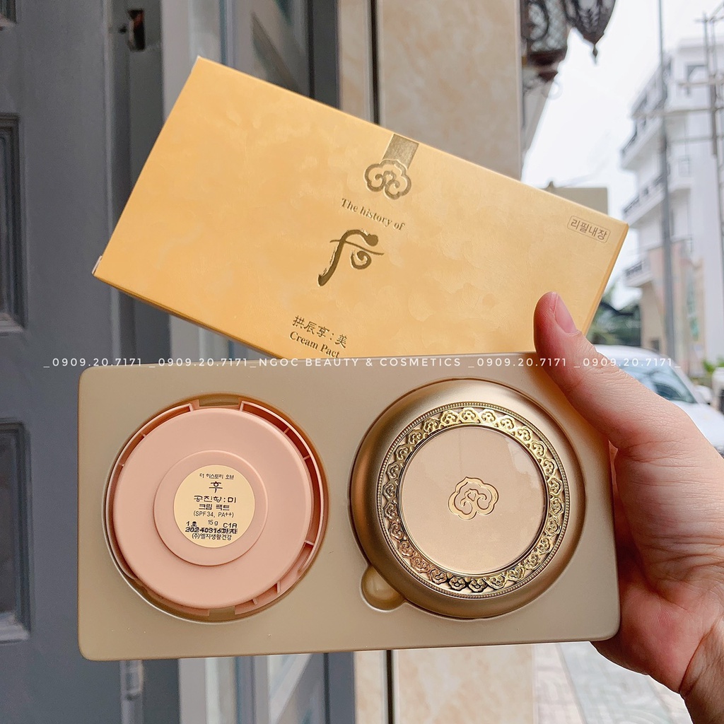 [HÀNG CHÍNH HÃNG BAO CHECK TEM] Kem Trang Điểm Chống Nắng Đa Năng WHOO Gongjinhyang- Mi Cream Pact