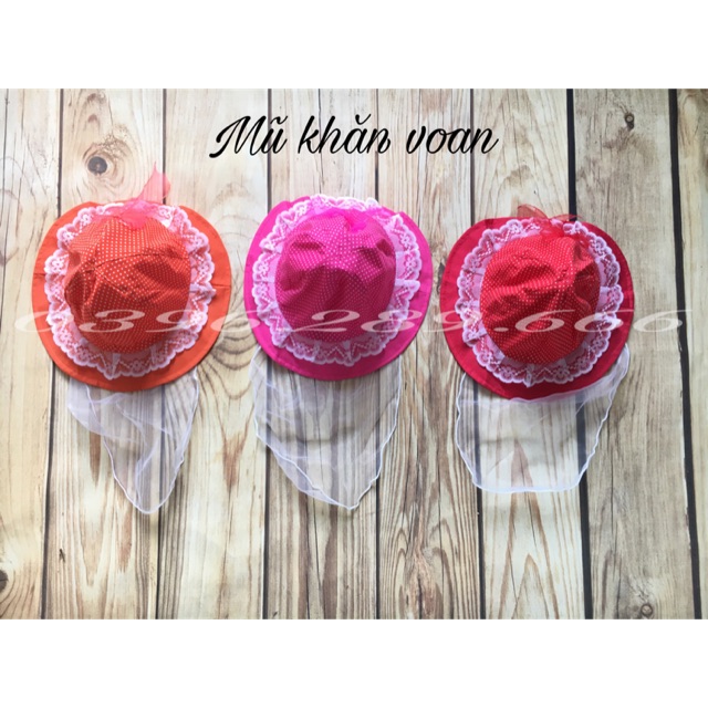 Mũ khăn voan bé gái