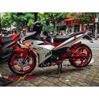 Tem trùm nhám trắng đỏ cao cấp cho Exciter 150
