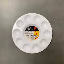 Khay Pha Màu Nhựa, Kim Loại Vẽ Hội Hoạ Đựng Màu Mont Marte Trắng