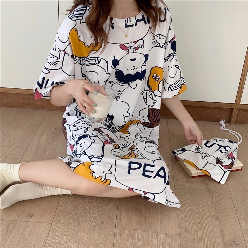 Váy ngủ dáng xuông cute dáng xuông, Đầm ngủ hoạt hình đáng yêu | BigBuy360 - bigbuy360.vn