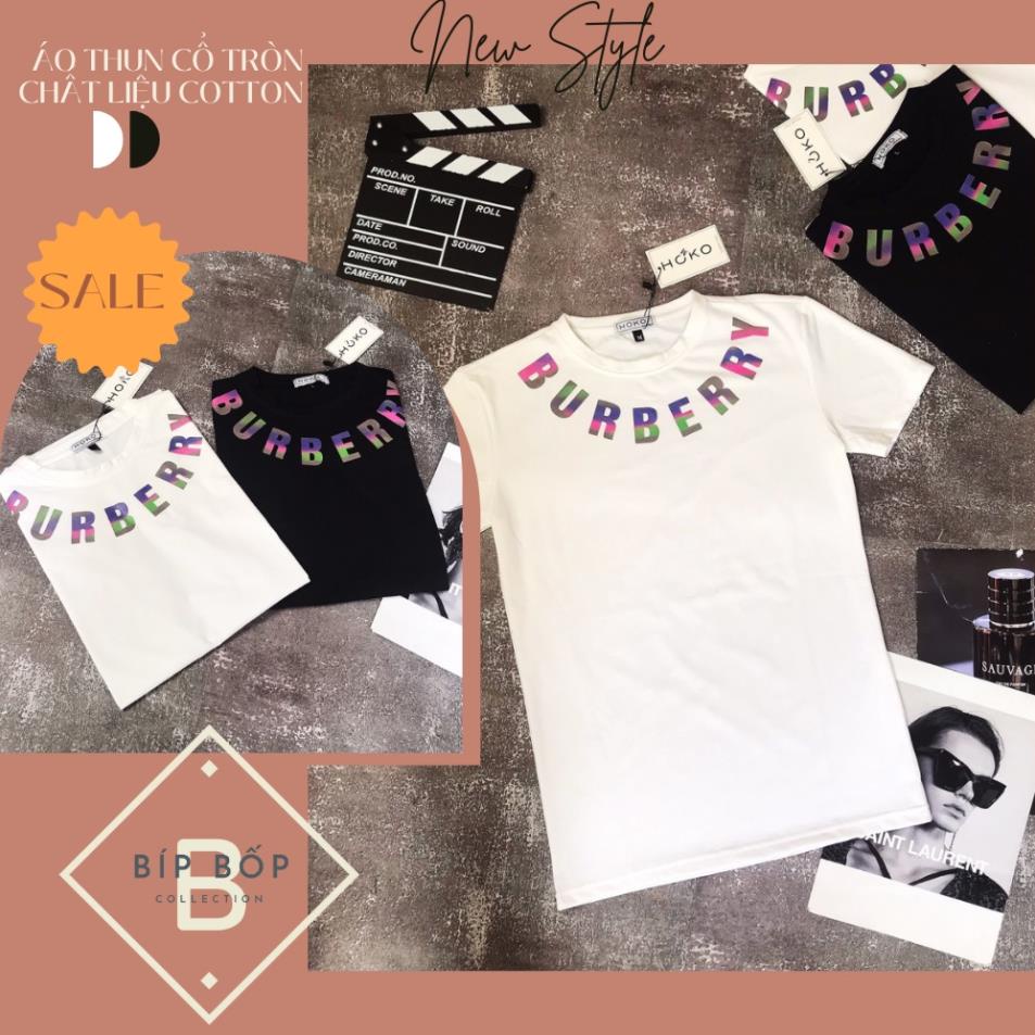 Áo thun nam Burberry cổ tròn, cotton cao cấp *