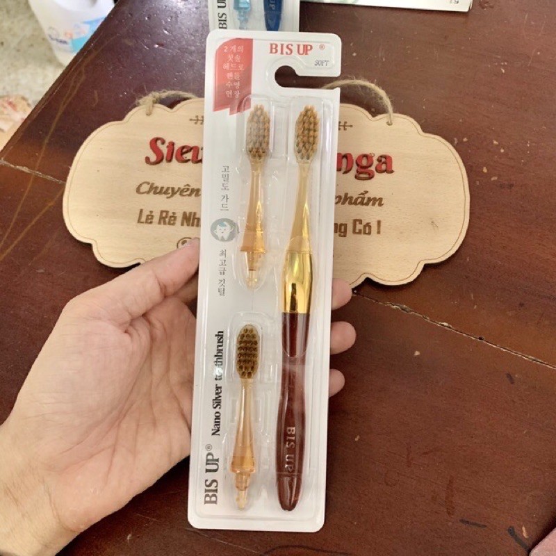 Bàn Chải Bis Up Nano 1 Cán 3 Đầu Thay Hàng Chính Hãng .