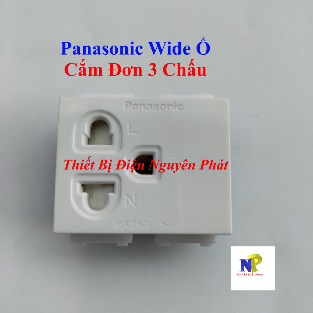 [PANASONIC] Ổ Cắm Đơn Có Màn Che Và Dây Nối Đất Wide WEV11181SW