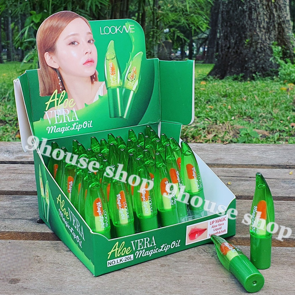 01 Son Dưỡng Môi Nha Đam LOOKAVE ALOE VERA Magic Lip Oil 3gram Thái Lan