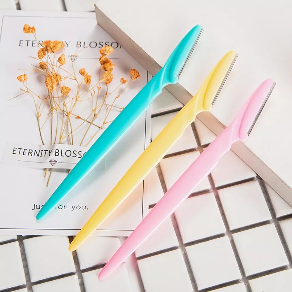 [Hàng mới về] Set 6 Dao tỉa lông mày làm đẹp tiện dụng nhiều màu sắc ngẫu nhiên