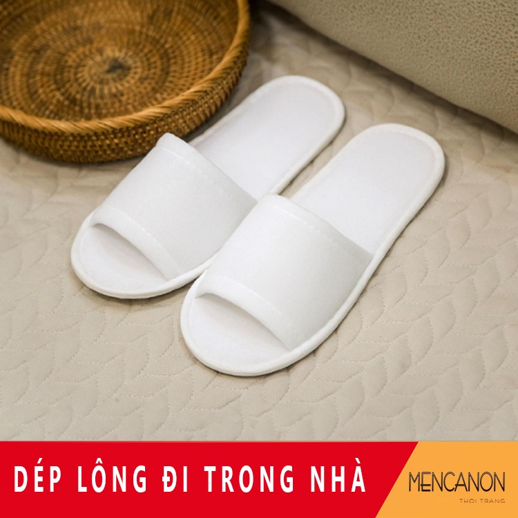 Dép lông trắng đi trong nhà mùa đông cực kỳ ấm chân không ngại nền nhà