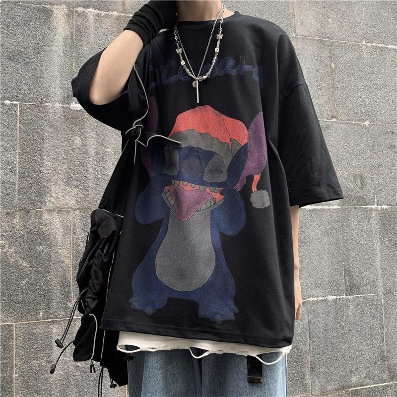 [MÁo phông stitch -ao thun in hinh cá tính vui nhộn- cam kết đổi trả free ship . | BigBuy360 - bigbuy360.vn