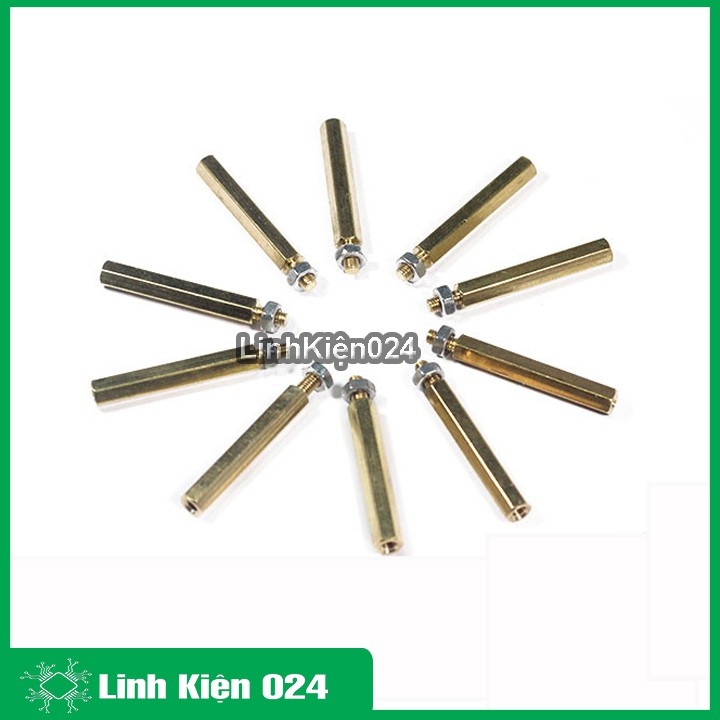 Combo 10 cọc đồng 3Cm và 10 ốc 3mm