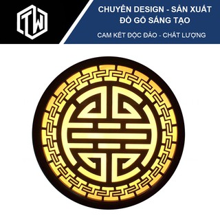 Đèn led ốp hậu ban thờ hình chữ Thọ bằng gỗ cao cấp, trang trí , phong thủy cho ban thờ