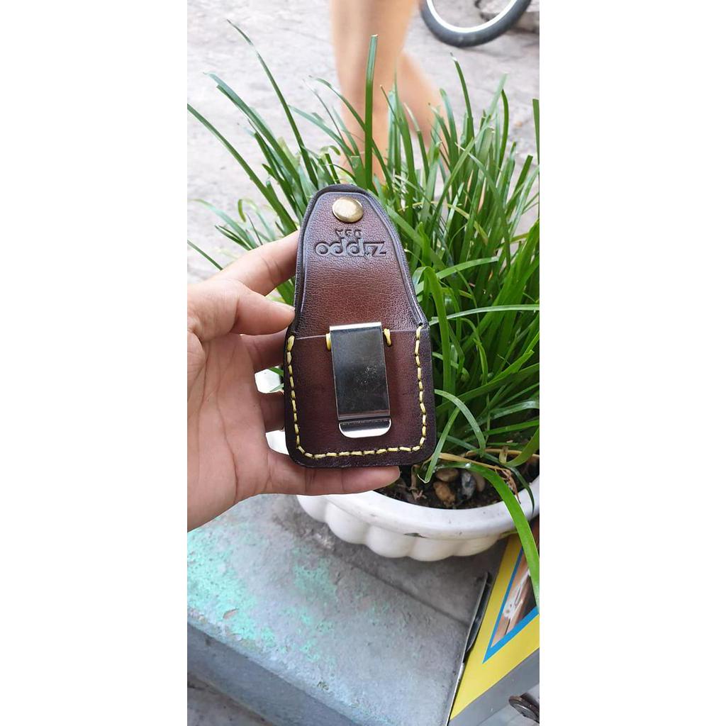 Bao Da Zippo USA Chính Hãng - Bao Da Zippo Da Bò Cao Cấp - Màu Nâu