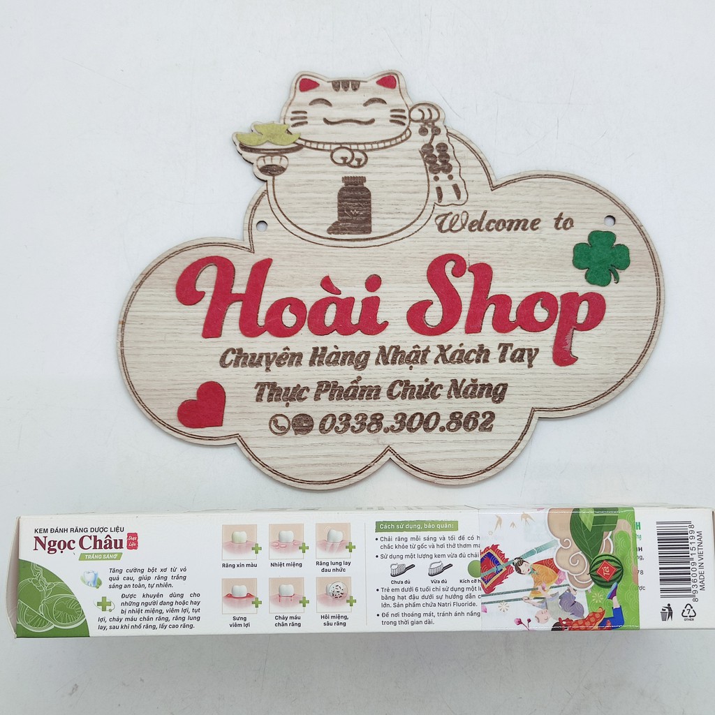 Kem đánh răng dược liệu Ngọc Châu trắng sáng tặng kèm tuýp 20g