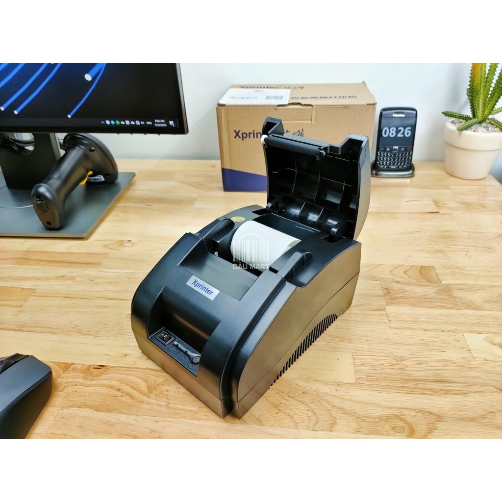 Máy in hoá đơn K58 Xprinter XP 58IIH in bill tính tiền POS từ các phần mềm bán hàng sử dụng giấy in nhiệt K58 58mm