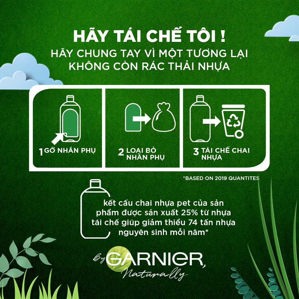 Bộ sản phẩm làm sạch, giảm mụn và sáng da dành cho da dầu mụn Garnier