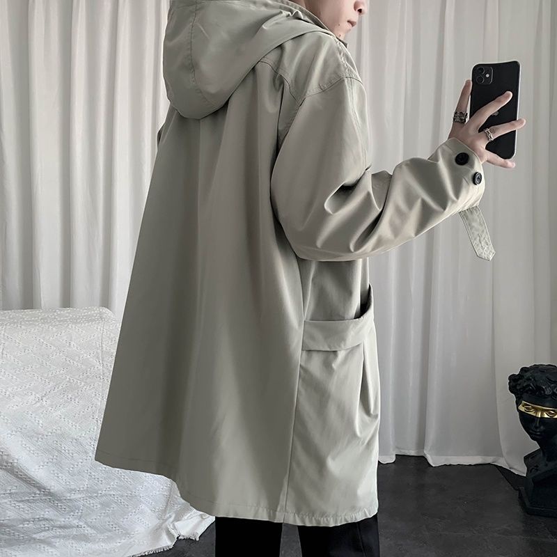 Áo Khoác Nam Chống Nước Có Nón Trùm Đầu Phong Cách Hàn Quốc