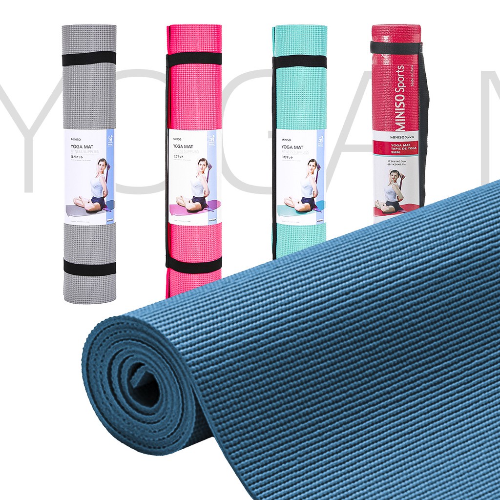 Thảm tập yoga pilates Miniso gym chống trơn trượt cao cấp 3mm