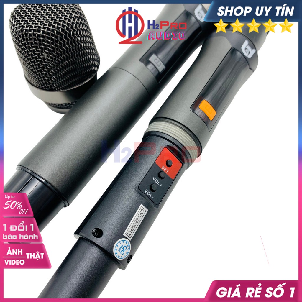 Micro Không Dây Loa Kéo, Micro Karaoke Gia Đình Best Sound U-WR20, Mic Hút, Tiếng Sáng, Vỏ Nhôm, Sóng Xa 20M-H2Pro Audio