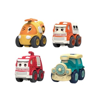 Set 4 xe công trình chạy đà nhựa đẹp cho bé