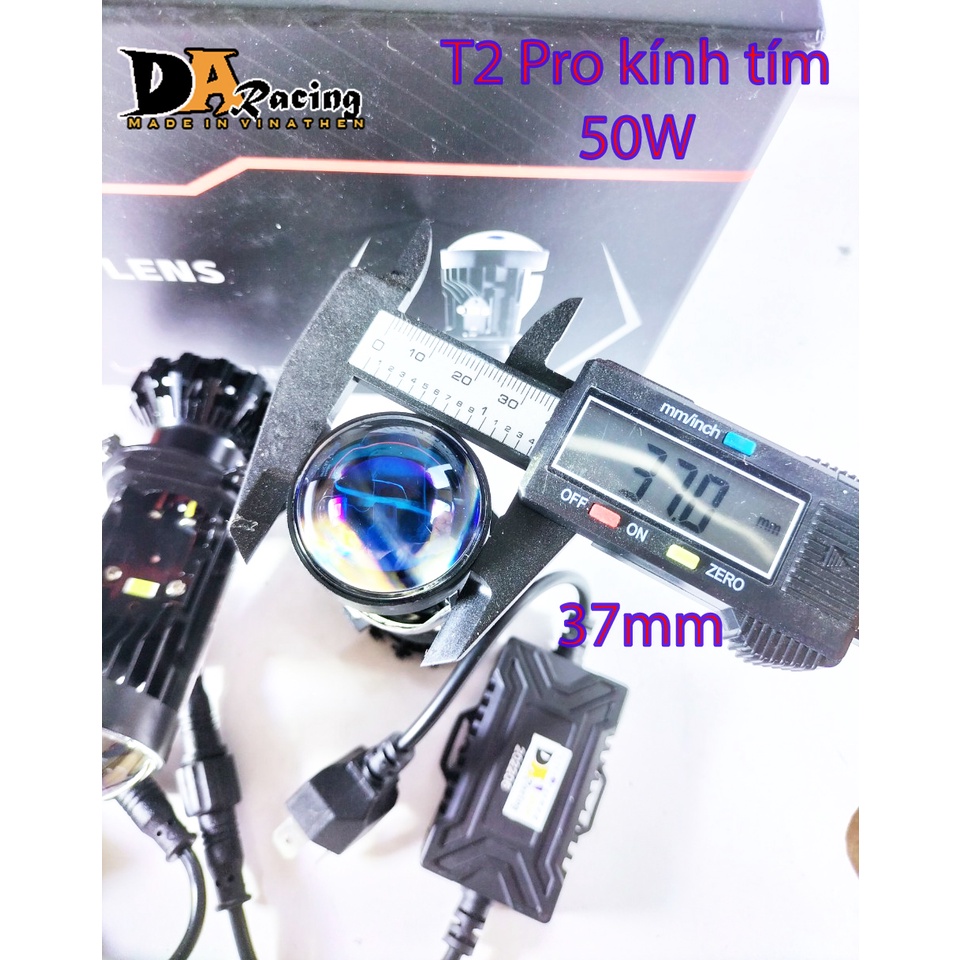 Đèn Led Bi Cầu mini T2 Lúp Tím MA RACING-HTB Chân H4 12V-24V Tăng Sáng Cho ôtô, Xe Máy, Bản Cao Cấp Nhất Trong Phân Khúc