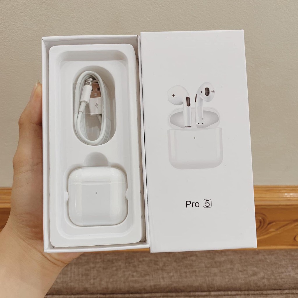 Tai Nghe Bluetooth Airpod Pro 5 Cao Cấp, Định vị đổi tên, Siêu nhạy iTech Bảo Hành 1 đổi 1