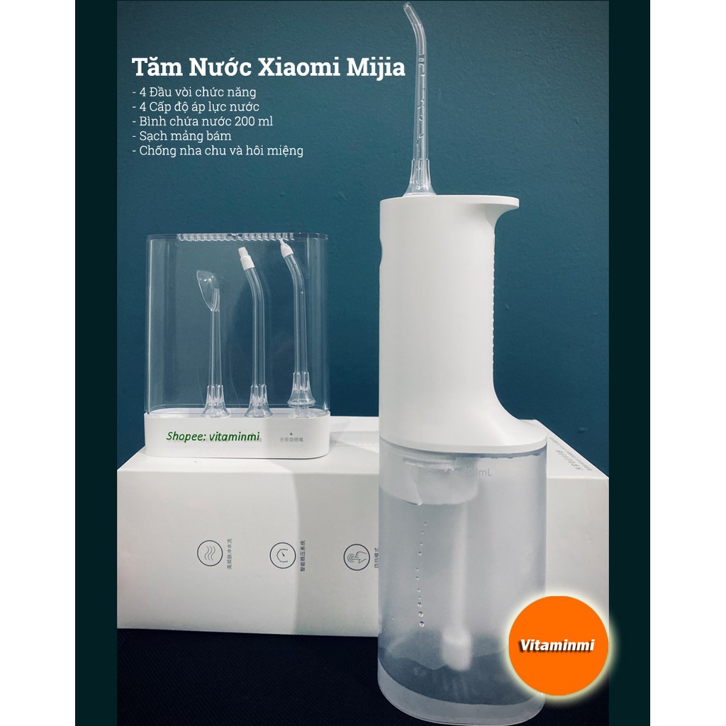 Tăm Nước Xiaomi Mijia Flosser - Review Máy Xịt Vệ Sinh Răng Miệng Model 2020 - TRẮNG