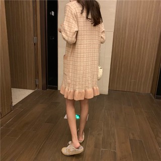 Váy len caro nhún bèo ulzzang ( có ảnh thật + clip )