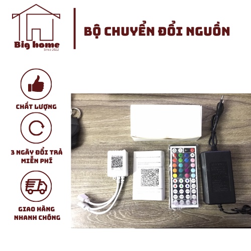 Bộ chuyển đổi nguồn từ 220v sang 12v, điều khiển 44 nút, dành riêng dây đèn led trang trí The big home