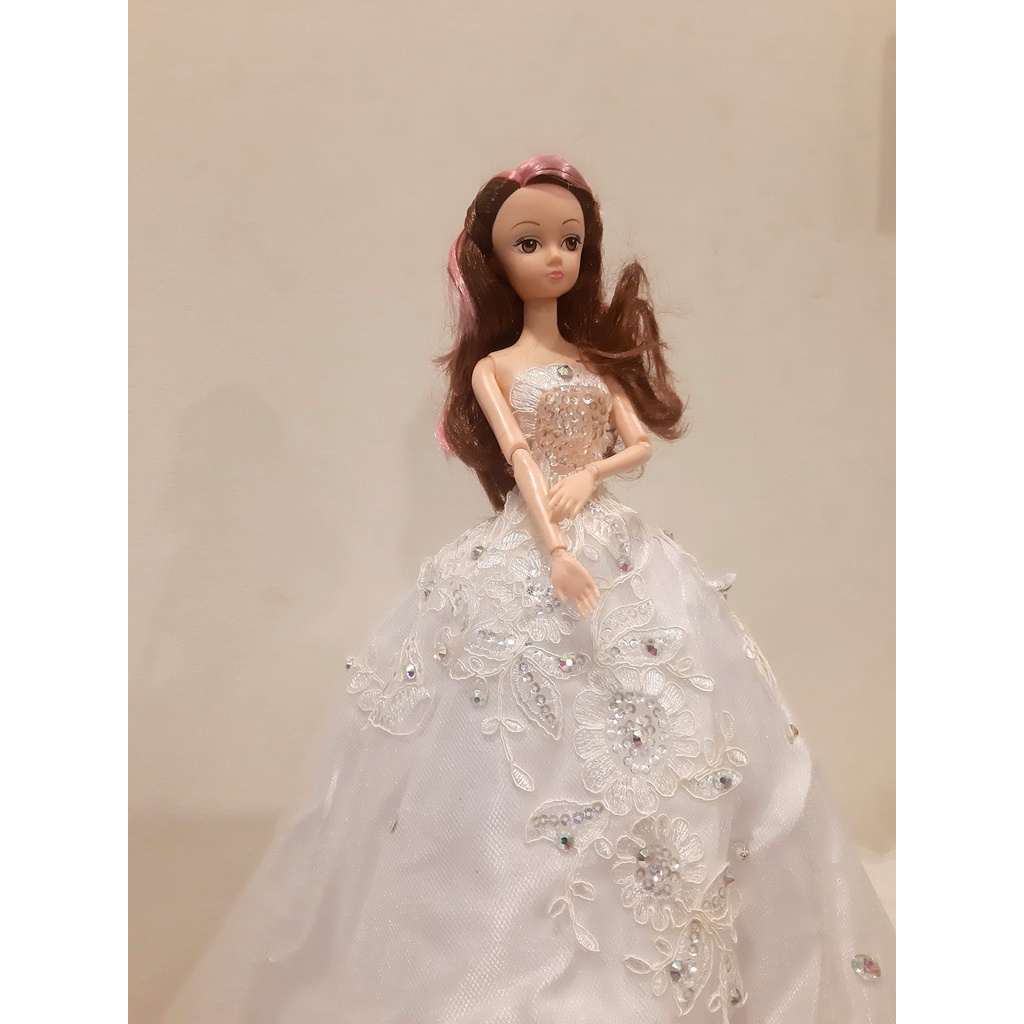 THANH LÝ: BÚP BÊ CÔNG CHÚA MẶC VÁY CƯỚI MÀU TRẮNG / CAM / TÍM CAO 50CM CỰC XINH NHẬP TỪ MỸ