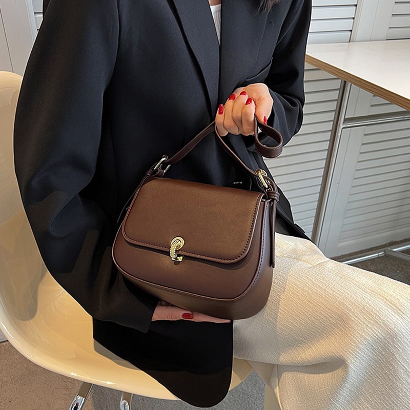 Túi đeo chéo IELGY hình vuông nhỏ dễ phối đồ phong cách retro thời trang cho nữ