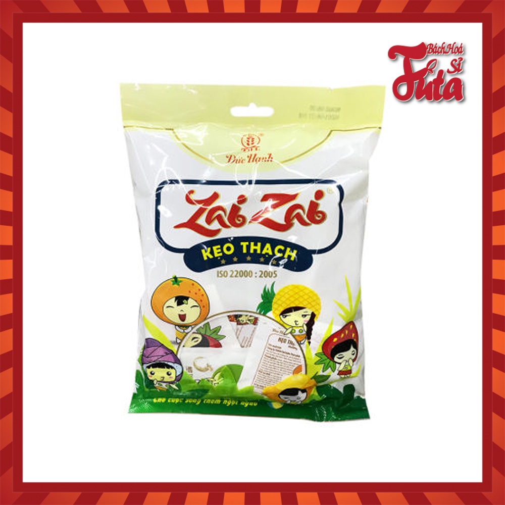 Thạch zaizai gói 350g Đức Hạnh, vị trái cây ngẫu nhiên thơm ngon ngọt zai