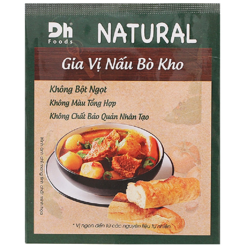 ( COMBO 5 GÓI) NATURAL Gia Vị Nấu Bò Kho 10gr giúp nổi bật mùi thơm đặc trưng, hương vị đậm đà mà tự nhiên