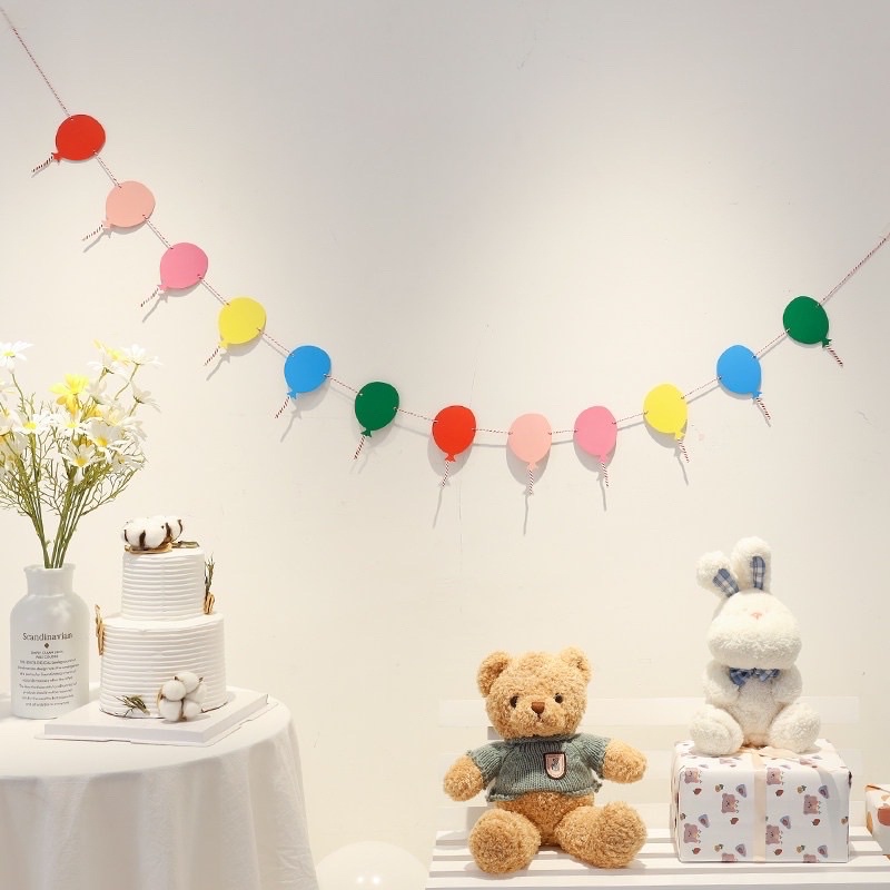 Dây chữ Happy Birthday vui nhộn, dây cờ, dây hình nhiều màu sắc trang trí sinh nhật