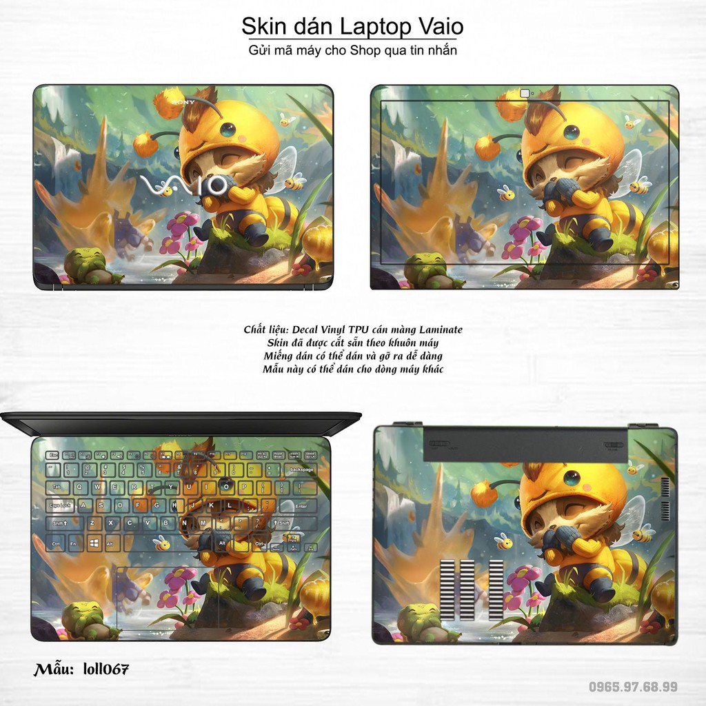 Skin dán Laptop Sony Vaio in hình Liên Minh Huyền Thoại nhiều mẫu 9 (inbox mã máy cho Shop)