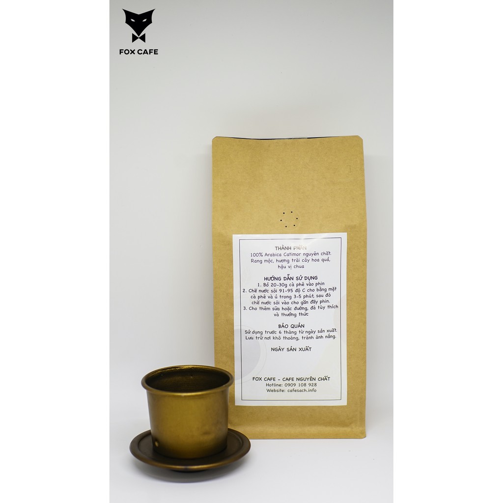 Cà phê Arabica Cầu Đất Catimor blend Typica FOX CAFE - Cafe đặc sản thích hợp làm quà tặng, đồ uống, Cold Brew 500g 250g | BigBuy360 - bigbuy360.vn