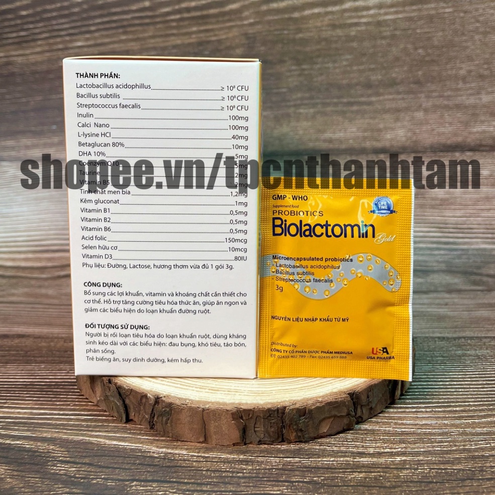 Men tiêu hóa cho bé Biolactomin bổ sung lợi khuẩn hỗ trợ tăng cường hệ tiêu hóa - Hộp 30 gói