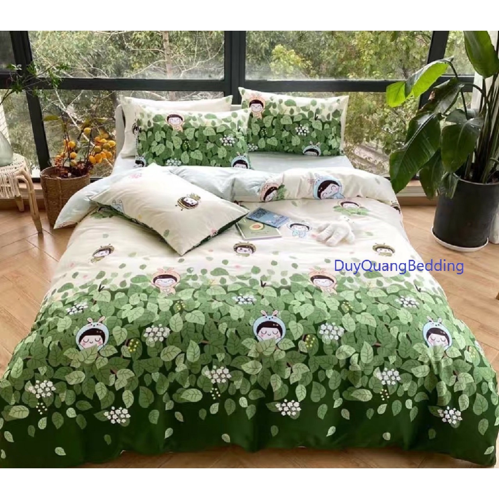 Cotton Poly Nhập Khẩu - Em Bé Lá Xanh SP001101