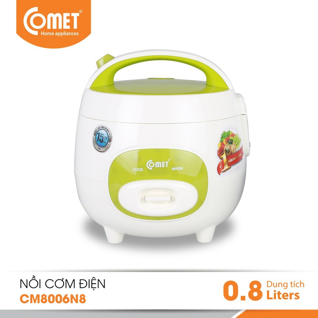 [Mã ELHADEV giảm 4% đơn 300K] Nồi cơm điện 0.8 lít Comet CM8006N8