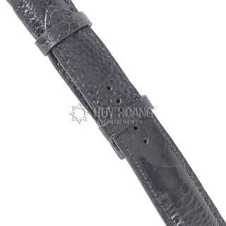 Dây đồng hồ da đà điểu size lớn màu đen PH8409