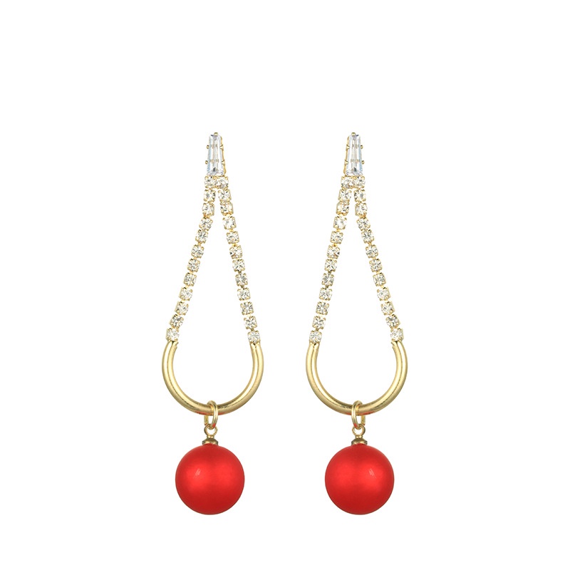 Khuyên Tai Dáng Dài Đính Ngọc Trai Phối Tua Rua Phong Cách Trung Hoa