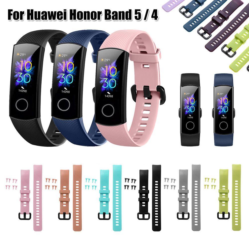 BTLIMER Dây Đeo Thay Thế Chất Liệu Silicon Màu Trơn Cho Honor Band 5 4